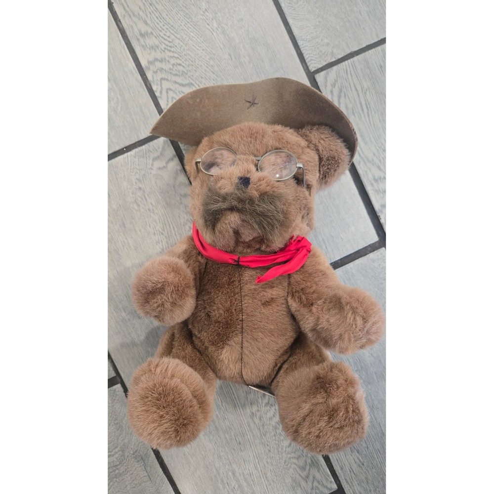 Vintage 1987 North Dakota Teddy Roosevelt Bear Dayton Hudson Plush Rough Rider